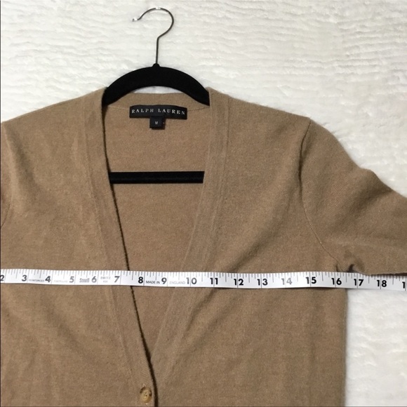 Ralph Lauren black label tan 100% cashmere cardigan - Picture 4 of 5